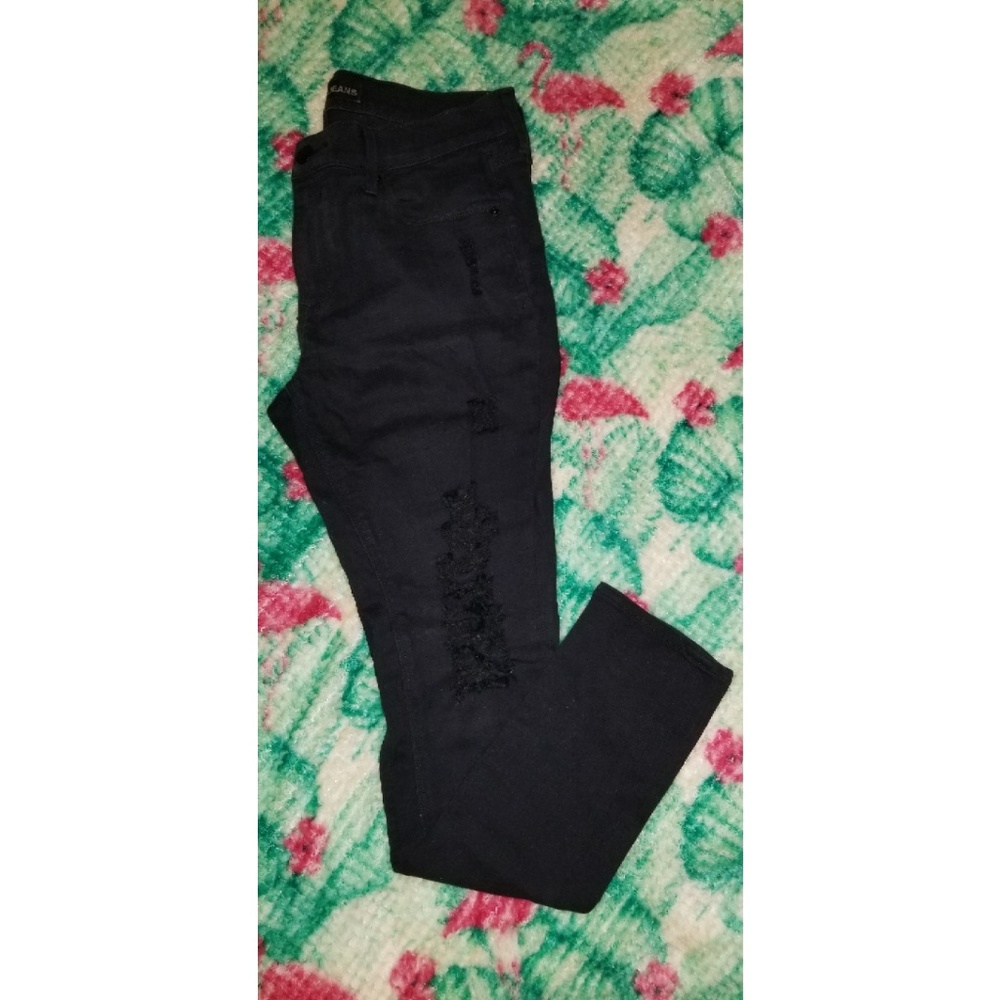 Express Destroyed Mid Rise Jeans